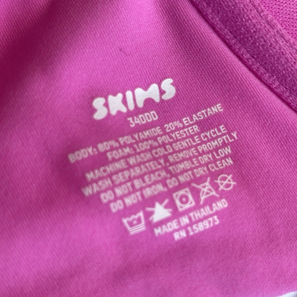 SKIMS Push up Bra in Pink size 34ddd. NEW with Tags - Picture 4 of 5